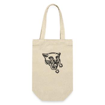 Katzenlöwe - Geschenkbeutel für Flaschen - Natur - Vorne