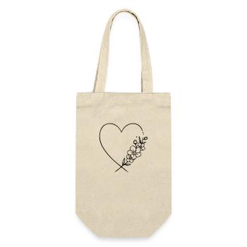 heart - Gift Bag for Bottles - nature - Front