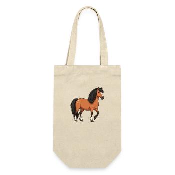 Icelandic pony reel - Gift Bag for Bottles - nature - Front