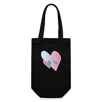 Love Assemble 00 - Gift Bag for Bottles - black - Front