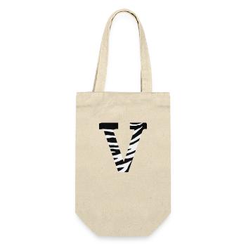 Lettre v zèbre - Sac à bouteille - nature - Devant