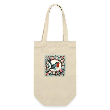 Vintage Robin - Gift Bag for Bottles - nature - Front