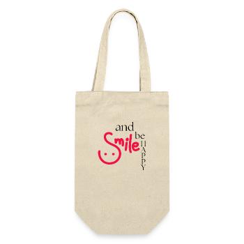 Smile and be happy - Gift Bag for Bottles - nature - Front