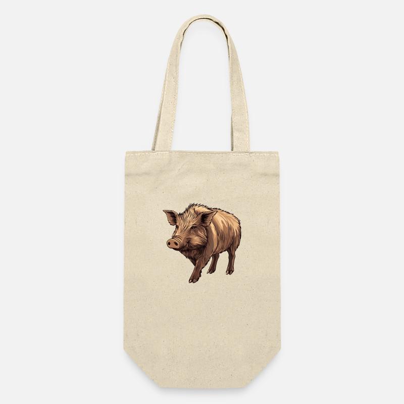 Wildschwein - Geschenkbeutel für Flaschen - Natur