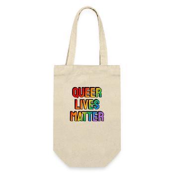Queer lives matter LGBT Pride gay rainbow - Gift Bag for Bottles - nature - Front