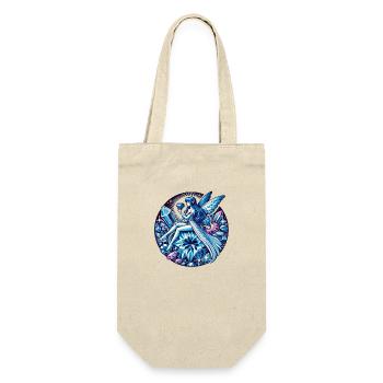 Blauer Saphir Fee Fantasy Kunst - Geschenkbeutel für Flaschen - Natur - Vorne
