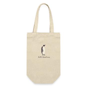 hello handsome - Geschenkbeutel für Flaschen - Natur - Vorne