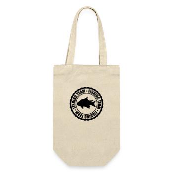 kreis rund stempel fishing team sport logo gefange - Geschenkbeutel für Flaschen - Natur - Vorne