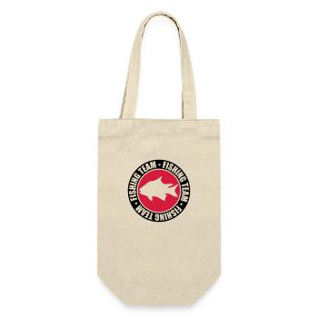 text kreis rund stempel fishing team sport logo ge - Geschenkbeutel für Flaschen - Natur - Vorne