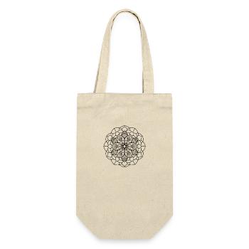 Mandala - Geschenkbeutel für Flaschen - Natur - Vorne