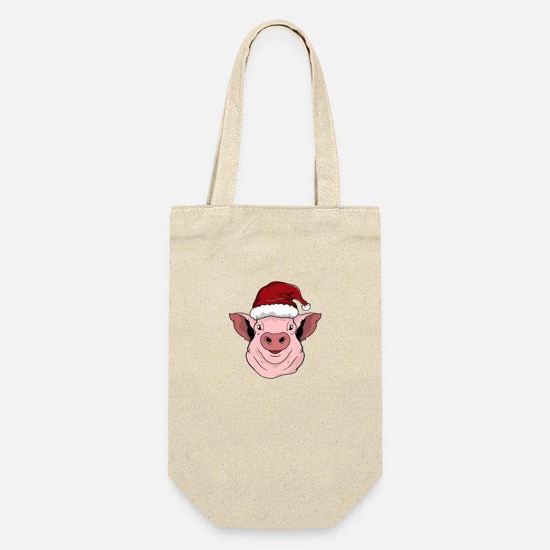 pig - Gift Bag for Bottles - nature