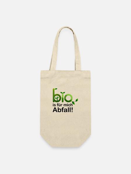 BIO IST FÜR MICH ABFALL (poster) - Geschenkbeutel für Flaschen - Natur