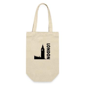Big Ben London - Geschenkbeutel für Flaschen - Natur - Vorne