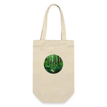 Forest forests trees nature green forest road forest ground - Gift Bag for Bottles - nature - Front
