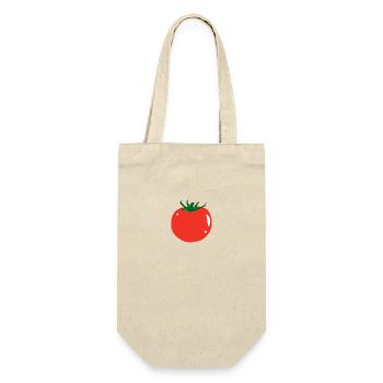 Tomate - Geschenkbeutel für Flaschen - Natur - Vorne