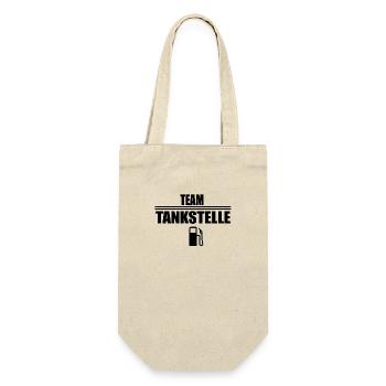 Team Tankstelle, Kasse Tankwart shirt Geschenk - Geschenkbeutel für Flaschen - Natur - Vorne