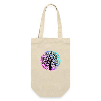 Flower of life & tree - Gift Bag for Bottles - nature - Front