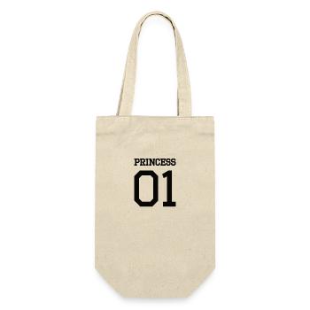 Princess 01 schwarz Shirt - Geschenkbeutel für Flaschen - Natur - Vorne