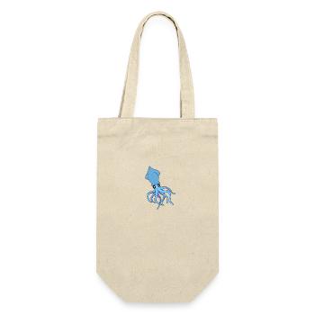 Calamari Design - Geschenkbeutel für Flaschen - Natur - Vorne