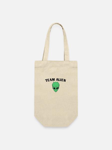 Team Alien - Geschenkbeutel für Flaschen - Natur