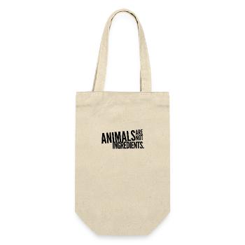 Animals are not ingredients Animal protection shirt - Gift Bag for Bottles - nature - Front