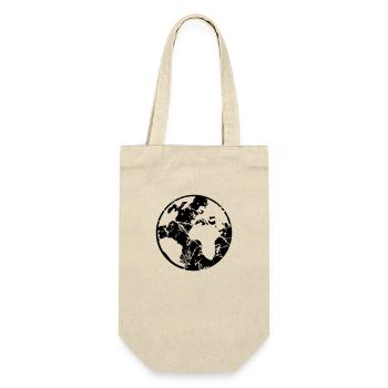 earth planet world world trip scratch cracks europe us - Gift Bag for Bottles - nature - Front