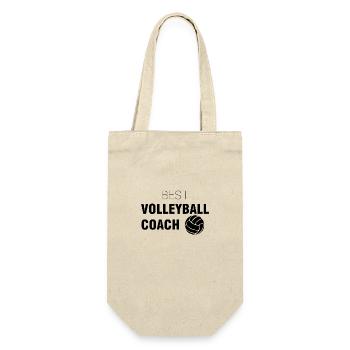 Bester Volleyball Trainer | Sport Coach Geschenke - Geschenkbeutel für Flaschen - Natur - Vorne