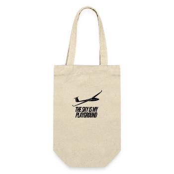 Segelfliegen Segelflug Segelflugzeug Geschenkidee - Geschenkbeutel für Flaschen - Natur - Vorne