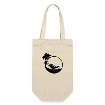 silhouette de paume du soleil chaise longue chaise de plage url - Sac à bouteille - nature - Devant