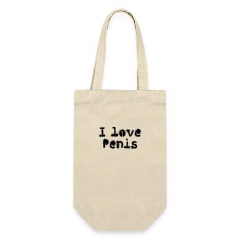 i love penis - Gift Bag for Bottles - nature - Front