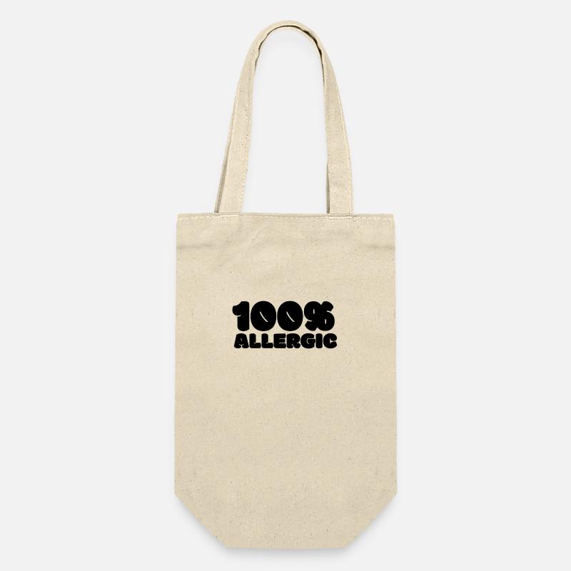 100% allergic - Gift Bag for Bottles - nature