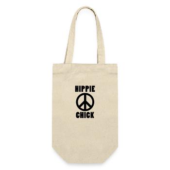 Hippie T-Shirts Women | Hippies Girl Gifts - Gift Bag for Bottles - nature - Front