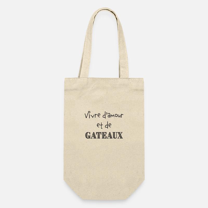 Vivre d'amour et de gateaux - Sac à bouteille - nature