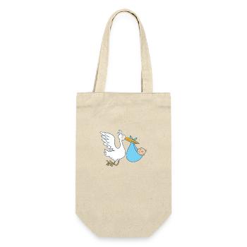 Geschenke für Hebammen | Geburtshelfer Hebamme - Geschenkbeutel für Flaschen - Natur - Vorne