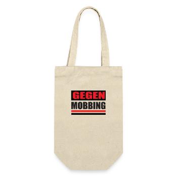Gegen Mobbing - Geschenkbeutel für Flaschen - Natur - Vorne