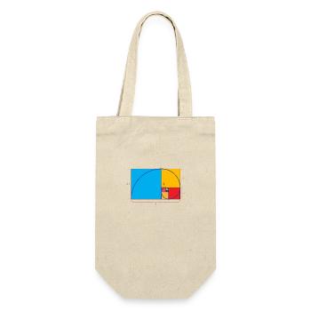 Symboles de mathématiques Spirale dorée Cadeau coloré - Sac à bouteille - nature - Devant