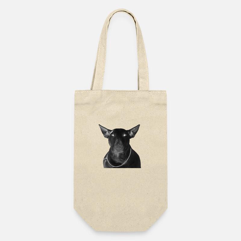 Black Bull Terrier aime mon chien - Sac à bouteille - nature