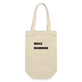 Geile Scheisse - Geschenkbeutel für Flaschen - Natur - Vorne