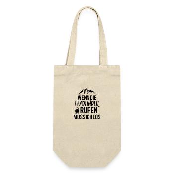 Pfadfinder | Abzeichen Natur Lagerfeuer Geschenke - Geschenkbeutel für Flaschen - Natur - Vorne