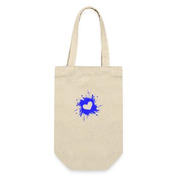 Heart stain ink blue - Gift Bag for Bottles - nature - Front