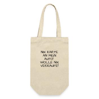 Nix Karte an mein Auto! Wolle nix verkaufe! - Geschenkbeutel für Flaschen - Natur - Vorne