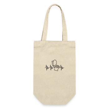Toilet heartbeat toilet toilet - Gift Bag for Bottles - nature - Front