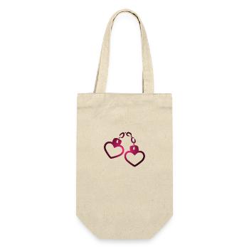 Handcuff heart - Gift Bag for Bottles - nature - Front