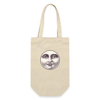 Mondgesicht aus dem Kurzfilm "Die Reise zum Mond" - Geschenkbeutel für Flaschen - Natur - Vorne