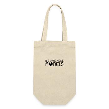 Nie ohne meine Mädels - Geschenkbeutel für Flaschen - Natur - Vorne