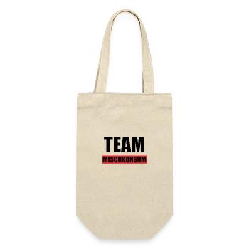 Team Mischkonsum Druffi Rave Techno Keta Geschenke - Geschenkbeutel für Flaschen - Natur - Vorne