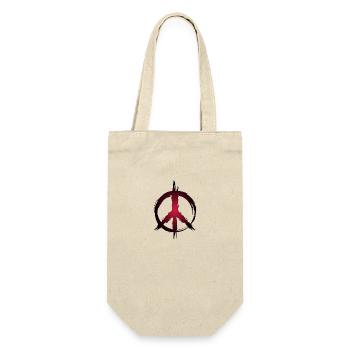 Symbole de paix hippie paix liberté amour - Sac à bouteille - nature - Devant