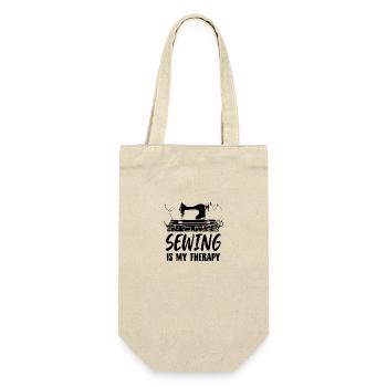 Sewing machine | Sewing seamstress hobby fabric gifts - Gift Bag for Bottles - nature - Front