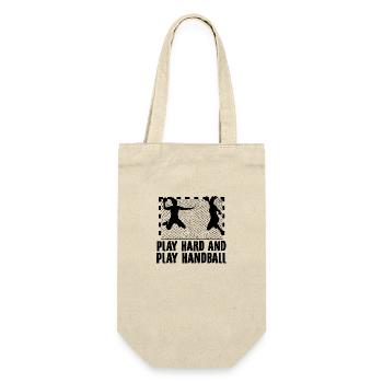 Jouer au handball | Cadeaux d'entraîneur d'équipe de handball - Sac à bouteille - nature - Devant