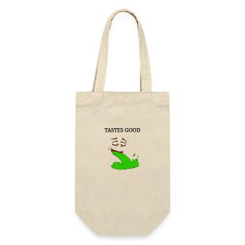 funny saying, puking design with inscription - Gift Bag for Bottles - nature - Front